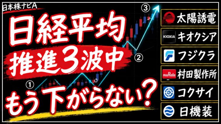 日経平均、太陽誘電、キオクシア、フジクラ、村田製作所、コクサイ、日機装のテクニカル分析最新アップデート