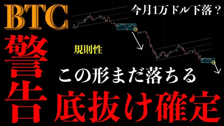 ⚠️ビットコイン“底抜け確定”。この形マズい…今月1万ドル下落します【BTCUSD分析】