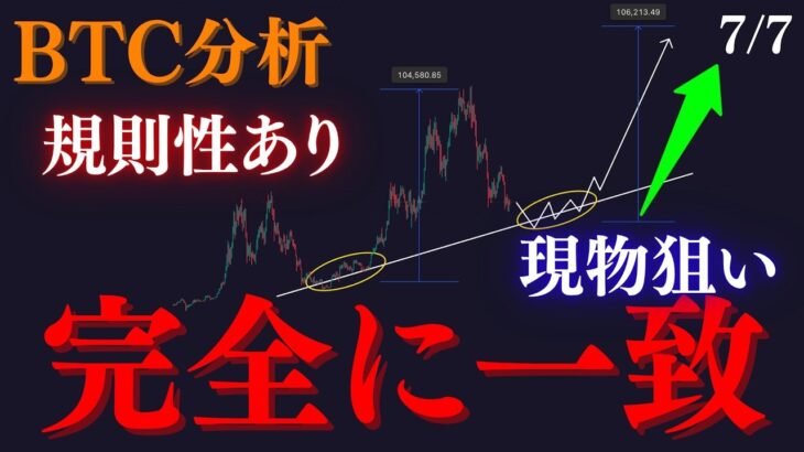 ⚠️BTC”完全一致”で下落継続。長期は規則的なラインに乗るだけ。急落の起点からトレンド割れでショート取りにきます:トレーダーRedのBTCUSD分析