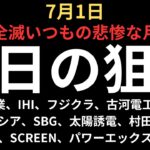 【逆張り全滅悲惨な月初相場】チャートで見る明日の注目銘柄｜三菱重工業、IHI、フジクラ、古河電工、JX金属、キオクシア、SBG、太陽誘電、村田製作所、コクサイ、スクリーン、パワーエックス、LINKX